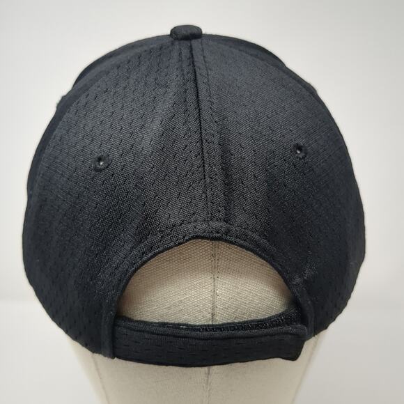 WV Logo Strapback Baseball Cap Black OS Adjustable Embroidered Port Authority - Picture 6 of 9